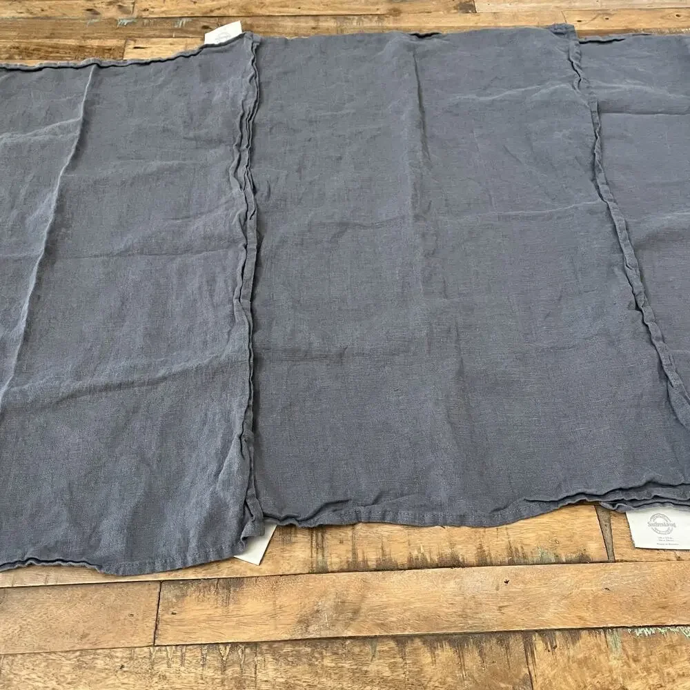 Southern Living Gray Kitchen Towels Set of 3 100% Linen 20